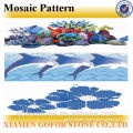 fish mosaic tile pattern, mosaic flower pattern design